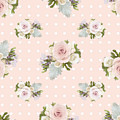 Blush Pink Floral Rose Cluster w Dot Bedding Home Decor Art Painting by Audrey Jeanne Roberts Blush Pink Floral Rose Cluster w Dot Bedding Home Decor Art Painting by Audrey Jeanne Roberts