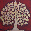 Bodhi Tree Painting by Jyotika Shroff Bodhi Tree Painting by Jyotika Shroff