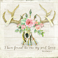 BOHO Love - Deer Antlers Floral Inspirational Painting by Audrey Jeanne Roberts BOHO Love - Deer Antlers Floral Inspirational Painting by Audrey Jeanne Roberts