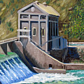 Boise Diversion Dam Painting by Kevin Hughes Boise Diversion Dam Painting by Kevin Hughes