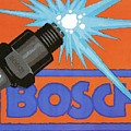 Bosch Spark plug - Vintage Advertising Poster - Minimal Industrial Art Mixed Media by Studio Grafiikka Bosch Spark plug - Vintage Advertising Poster - Minimal Industrial Art Mixed Media by Studio Grafiikka