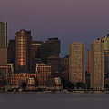 Boston Moonset and Sunrise Photograph by Rob Davies Boston Moonset and Sunrise Photograph by Rob Davies