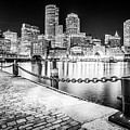 Boston Skyline at Night Black and White Picture Photograph by Paul Velgos Boston Skyline at Night Black and White Picture Photograph by Paul Velgos