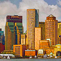 Boston Waterfront Skyline Photograph by David Thompsen Boston Waterfront Skyline Photograph by David Thompsen
