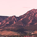Boulder Colorado Flatirons 1st Light Panorama Photograph by James BO Insogna
