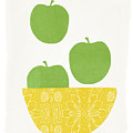 Bowl of Green Apples- Art by Linda Woods Painting by Linda Woods Bowl of Green Apples- Art by Linda Woods Painting by Linda Woods