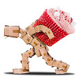 Box character carrying a massive cupcake Digital Art by Simon Bratt Box character carrying a massive cupcake Digital Art by Simon Bratt