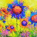 Breath of Sunshine - Modern Impressionist Artwork - Palette Knife Work Painting by Patricia Awapara