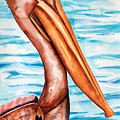 Brown Pelican Portrait Painting by Kandyce Waltensperger Brown Pelican Portrait Painting by Kandyce Waltensperger