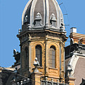 Budapest Poster - Nyugati Train Station Tower by James Dougherty
