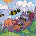 Bumble Bee Buzz Painting by Tanielle Childers Bumble Bee Buzz Painting by Tanielle Childers