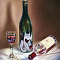 Burgundy Still Painting by Ricardo Chavez-Mendez Burgundy Still Painting by Ricardo Chavez-Mendez