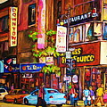 Busy Downtown Street by Carole Spandau Busy Downtown Street by Carole Spandau