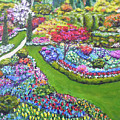 Butchart Gardens Painting by Amelie Simmons Butchart Gardens Painting by Amelie Simmons
