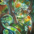 Butterfly with Koru by Reina Cottier Painting by Reina Cottier Butterfly with Koru by Reina Cottier Painting by Reina Cottier
