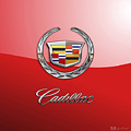 Cadillac - 3 D Badge on Red Photograph by Serge Averbukh Cadillac - 3 D Badge on Red Photograph by Serge Averbukh
