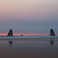 Cannon Beach and Haystack Rock Sunset with a smokey sky Photograph by Bruce Block Cannon Beach and Haystack Rock Sunset with a smokey sky Photograph by Bruce Block