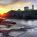 Cape Neddick Lighthouse Sunrise Photograph by Brett Pelletier Cape Neddick Lighthouse Sunrise Photograph by Brett Pelletier