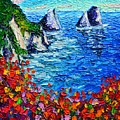 Capri Faraglioni 2 Italy Colors Modern Impressionist Palette Knife Oil Painting Ana Maria Edulescu Painting by Ana Maria Edulescu Capri Faraglioni 2 Italy Colors Modern Impressionist Palette Knife Oil Painting Ana Maria Edulescu Painting by Ana Maria Edulescu