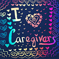Caregiver Rainbow Drawing by Carole Brecht Caregiver Rainbow Drawing by Carole Brecht