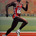 Carl Lewis Painting by Paul Meijering Carl Lewis Painting by Paul Meijering