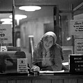 Cashier, Devon Theatre, 1979 Photograph by Jeremy Butler Cashier, Devon Theatre, 1979 Photograph by Jeremy Butler