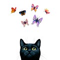 Cat 606 Painting by Lucie Dumas Cat 606 Painting by Lucie Dumas