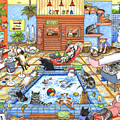 Cat 635 Cat Spa Painting by Lucie Dumas Cat 635 Cat Spa Painting by Lucie Dumas