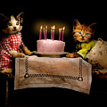 Cat - It's our birthday - 1914 Photograph by Mike Savad Cat - It's our birthday - 1914 Photograph by Mike Savad