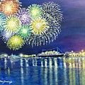 Celebrating in the LBC Painting by Amelie Simmons Celebrating in the LBC Painting by Amelie Simmons