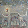 Celestial Cow Painting by Valentina Kondrashova Celestial Cow Painting by Valentina Kondrashova
