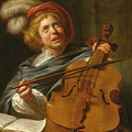 Cello Player Painting by Judith Leyster and Studio Cello Player Painting by Judith Leyster and Studio