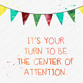 Center of Attention- card Mixed Media by Linda Woods Center of Attention- card Mixed Media by Linda Woods