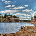 Chain Bridge on the Merrimack Photograph by Wayne Marshall Chase Chain Bridge on the Merrimack Photograph by Wayne Marshall Chase