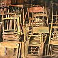 Chairs Painting by Frank SantAgata Chairs Painting by Frank SantAgata