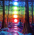 Chakra Meditation in the Redwoods Painting by Laura Iverson Chakra Meditation in the Redwoods Painting by Laura Iverson
