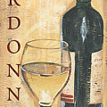 Chardonnay Wine and Grapes Painting by Debbie DeWitt Chardonnay Wine and Grapes Painting by Debbie DeWitt