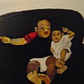 Cherubs Painting by Saundra Johnson Cherubs Painting by Saundra Johnson