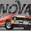 Chevy Nova Digital Art by Paul Kuras Chevy Nova Digital Art by Paul Kuras
