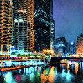 Chicago Panorama - 04 Painting by AM FineArtPrints Chicago Panorama - 04 Painting by AM FineArtPrints