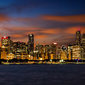 Chicago Skyline at sunset Photograph by Rudy Viereckl