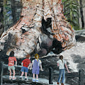 Children at Sequoia National Park Painting by Quwatha Valentine Children at Sequoia National Park Painting by Quwatha Valentine