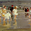 Children on the Beach Painting by Edward Henry Potthast Children on the Beach Painting by Edward Henry Potthast
