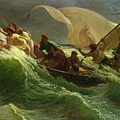 Christ Asleep in his Boat Painting by Jules Joseph Meynier Christ Asleep in his Boat Painting by Jules Joseph Meynier