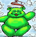 Christmas Bear Greeting Card by Kevin Middleton Christmas Bear Greeting Card by Kevin Middleton