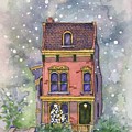 Christmas on North Hill Painting by Rebecca Matthews Christmas on North Hill Painting by Rebecca Matthews
