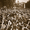Churchill mobbed in Whitehall on VE Day Photograph by English School Churchill mobbed in Whitehall on VE Day Photograph by English School