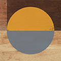 Cirkel Yellow and Grey- Art by Linda Woods by Linda Woods Cirkel Yellow and Grey- Art by Linda Woods by Linda Woods