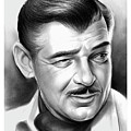 Clark Gable 26AUG17 Drawing by Greg Joens Clark Gable 26AUG17 Drawing by Greg Joens