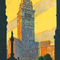Cleveland - Vintage Travel Digital Art by Georgia Fowler Cleveland - Vintage Travel Digital Art by Georgia Fowler
